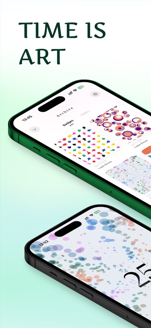 TIME-ART 专注时的生成艺术界面